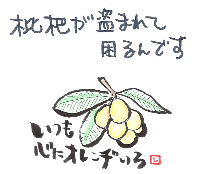 枇杷が盗まれて困るんです